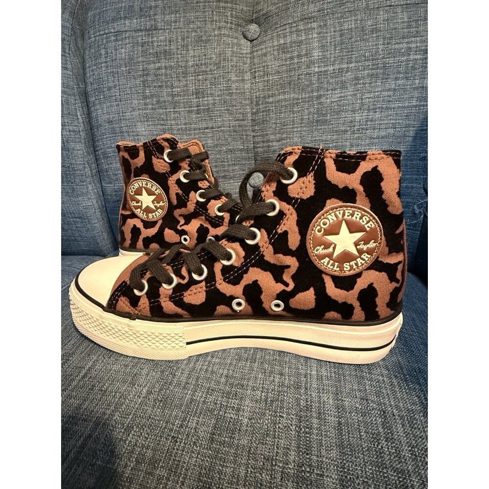 New Converse Chuck Taylor All Lift‎ Platform Leopard Remix A12351C Sz 7 WOB/Tags